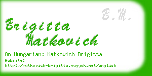 brigitta matkovich business card
